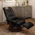 Faux Leather Lounge Chair With Footrest And Armrest New. Price: $254.99.