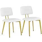 Vecelo Dining Chairs Set Of 2, Modern Upholstered Kitchen Pack, White New. Price: $152.61.
