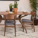 Gdfstudio Christopher Knight Home Lucious Fabric / Walnut Finish Dining Chairs New. Price: $150.87.