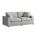 Comfort Pointe Julia 2-PIECE Sofa Plush Gray Cord-like Fabric New. Price: $776.00.