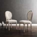 Modway Vintage French Upholstered Fabric Dining Side Chair Set Of 2 New. Price: $340.75.