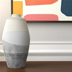 Homeroots 608291 17 In. Cream & Gray Geometric Ceramic Table Vase New. Price: $143.21.