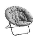 Urban Shop Oversized Polycanvas Saucer Chair, Grey New. Price: $98.89.
