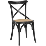 Modway Gear 17.5" Modern Wood Dining Side Chair Black Finish New. Price: $149.99.