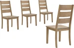 Rustic Brown Joanna Farmhouse Ladder Back Dining Chairs Set Of 4 New. Price: $567.99.