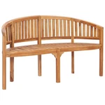 Banana Bench, Fine Sanded Finish, Solid Teak Wood Vidaxl New. Price: $345.99.