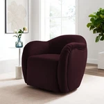 Compose Performance Velvet Swivel Armchair In Mulberry New. Price: $490.75.