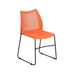 Flash Furniture Stacking Chairs RUT-498A-ORANGE-GG New. Price: $64.99.
