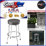 Swivel Bar Stool Black Padded Garage Shop Chair Chrome Legs 29" Tall New. Price: $88.60.