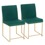 Lumisource Dining Chair, Set Of 2, Gold/green Velvet DC-HBFUJIAUVGN2 New. Price: $350.00.