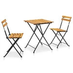Folding Bistro Set 3 Piece Bar Table And Chair Wooden Solid Acacia Vidaxl New. Price: $125.99.