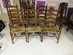 Tell City Ladder Back Chairs #2312 (set Of Six) Woven Rush Seat, One With Arms Used. Price: $600.00.
