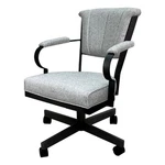 Tobias Designs Swivel Fabric/metal Caster Dining Chair Slate/black New. Price: $473.70.