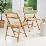 Jonathan Y FLD1000 Theo Wood Rattan Folding Chair W/ Adjustable Back (set Of 2) New. Price: $265.99.