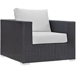 Modway Convene Aluminum And Rattan Patio Armchair Espresso/white New. Price: $590.99.