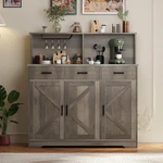 Garveehome Farmhouse Sideboard Buffet Microwave Stand Barn Doors Storage New. Price: $219.92.