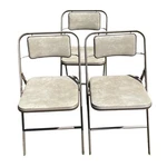3 Vtg Samsonite Folding Chairs 6875 Mid-century Modern Mcm Card Table 70S Used. Price: $120.00.