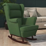 Rocking Chair Wingback Dark Green Velvet And Solid Wood New. Price: $302.82.