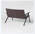 Campton Wicker Patio Loveseat Without Cushion-threshold New. Price: $190.00.