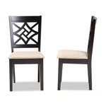 Bowery Hill Sand Upholstered Brown Finished Wood 2-PIECE Dining Chair Set New. Price: $172.99.
