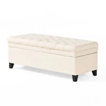 Noble House Juliana Fabric Beige Storage Ottoman Bench Chair Couch Living Room New. Price: $209.99.