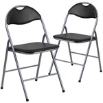 Flash Furniture Pack Hercules Black Vinyl Folding Chair 2-YB-YJ806H-GG New. Price: $89.99.
