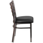 Flash Furniture Clear Coated Metal Chair With Black Vinyl Seat New. Price: $133.80.