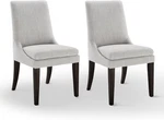 Kislot 2X Upholstered Dining Chairs Or Side - Armless Highback Linin Open. Price: $150.00.