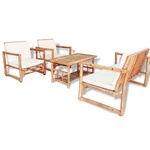 Patio Lounge Set Outdoor Sectional Sofa 4 Piece With Cushions Bamboo Vidaxl New. Price: $386.99.