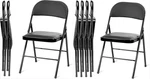 Steel Frame Padded Folding Chair 2 PACK/4 With Leather Cushion Seats New. Price: $79.99.