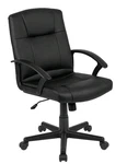 Flash Furniture Fundamentals Mid Back Leather Office Swivel Chair In Black New. Price: $39.99.