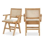 Bowery Hill Contemporary Cream Vegan Leather Dining Arm Chair (set Of 2) New. Price: $463.67.