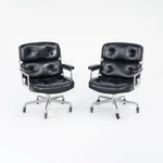 1968 Herman Miller Eames Time Life Executive Desk Chairs Black 5-STAR 12+ Avail Used. Price: $4600.00.