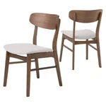 Set Of 2 Lucious Dining Chair Light Beige/walnut - Christopher Knight Home New. Price: $86.99.