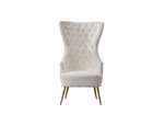 Destiny Modern Accent Chair Velvet Upholstered Bedroom Cream New. Price: $595.00.