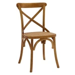 Modway Gear Rustic Modern Farmhouse Elm Wood Rattan Dining Chair Walnut New. Price: $157.97.