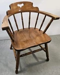 Tell City Solid Hard Rock Maple Colonial Pub Style Dining Arm Chair Used. Price: $75.00.