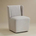 Collette Nathan Wheat Upholstered Dining Chair With Hidden Casters New. Price: $349.99.