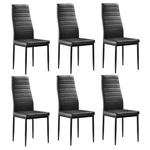 Set Of 6 Dining Chairs Kitchen Restaurant Cushion High Back Metal Leg Black New. Price: $115.99.