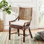 Safavieh Donatella Coastal Rattan Cushion Chair - 22"W X 24"D 37"H New. Price: $323.41.