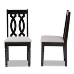 Baxton Studio Cherese Grey And Dark Brown Finished Wood 2-PIECE Dining Chair Set New. Price: $144.99.