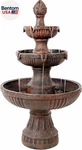 Sunnydaze Flower Blossom 43" Outdoor Water Fountain 3-TIERED New. Price: $771.87.