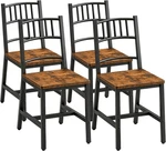 Dining Chairs Set Of 4, Wooden Kitchen With Metal Frame, Industrial New. Price: $235.99.