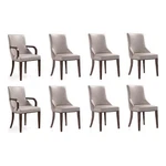 Manhattan Comfort Shubert 19.75" Faux Leather Dining Chair Gray (set Of 8) New. Price: $2867.67.