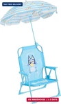 Idea Nuova Bluey Kids Outdoor Folding Beach Chair With Umbrella,portable Camp New. Price: $67.48.