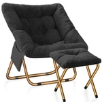 Kasunpul Comfy Saucer Chair, Foldable Living Room Chairs, Soft Faux Fur Loung... New. Price: $119.84.