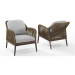 Crosley Furniture Haven 2PC Outdoor Wicker Armchair Set In Gray & Brown New. Price: $485.98.