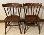 2 Tell City Side Chairs, Pattern 8018,48 Andover Finish,windsor Style W/ Toprail Used. Price: $200.00.