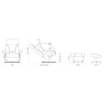 Pemberly Contemporary Brown Leather Swivel Recliner With Matching Ottoman New. Price: $1093.99.