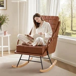 Vecelo Rocking Chair Nursery, Over Size Leather Glider Rocker With High Backr... New. Price: $217.77.